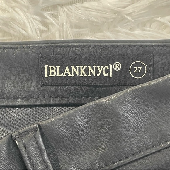 Blank NYC Womens Vegan Leather Lace Up Pants Size 27 Black - Picture 4 of 10